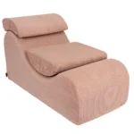 Lounge fotelj iz žametnega korduja z debelimi rebri aesthetic