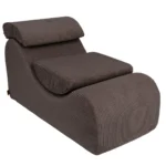 Lounge fotelj iz žametnega korduja z debelimi rebri aesthetic